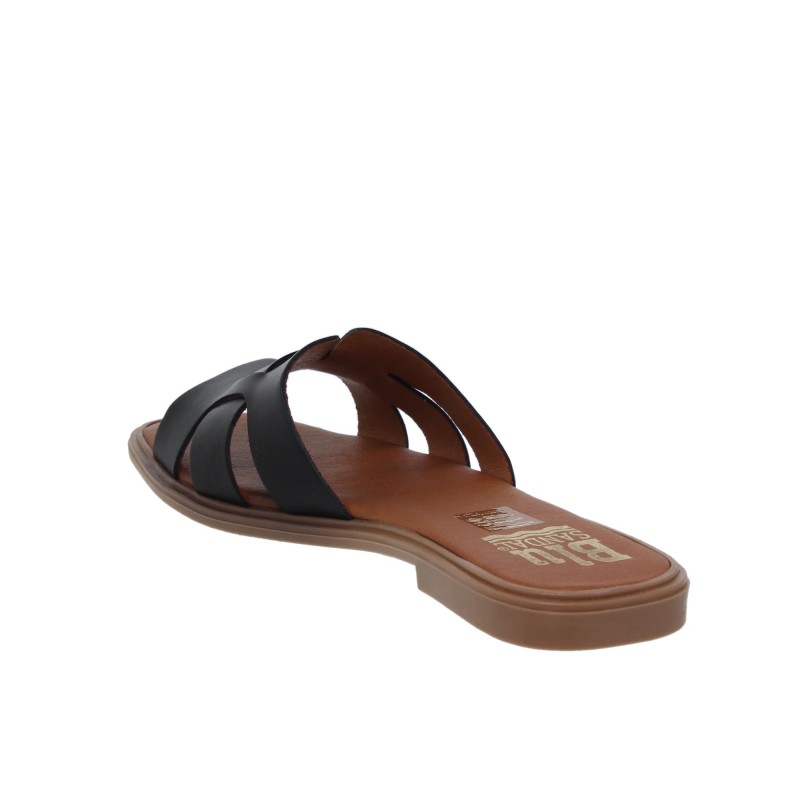 62102401BLU - Sandalia Señora Piel Negro
