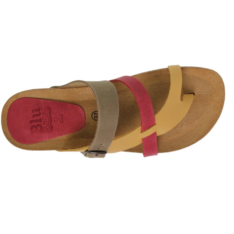 42108930BLU - Sandalia Señora Piel Multicolor