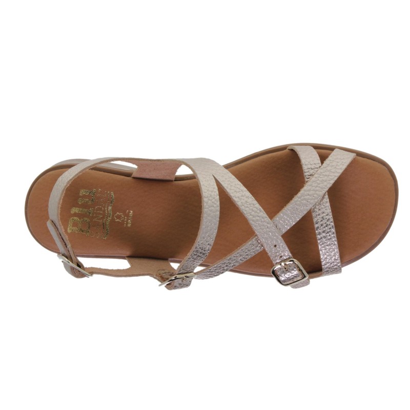933095006BLU - Sandalia Tacón Mujer Piel Platino