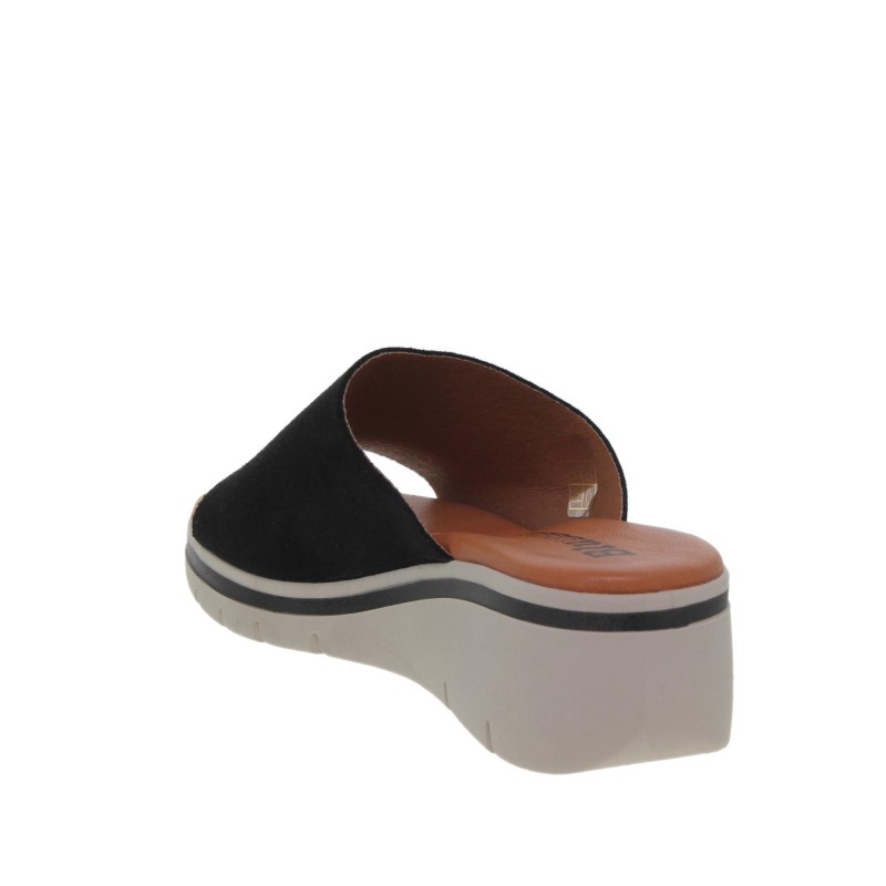 582026900BLU - Sandalia Cuña Mujer Negro