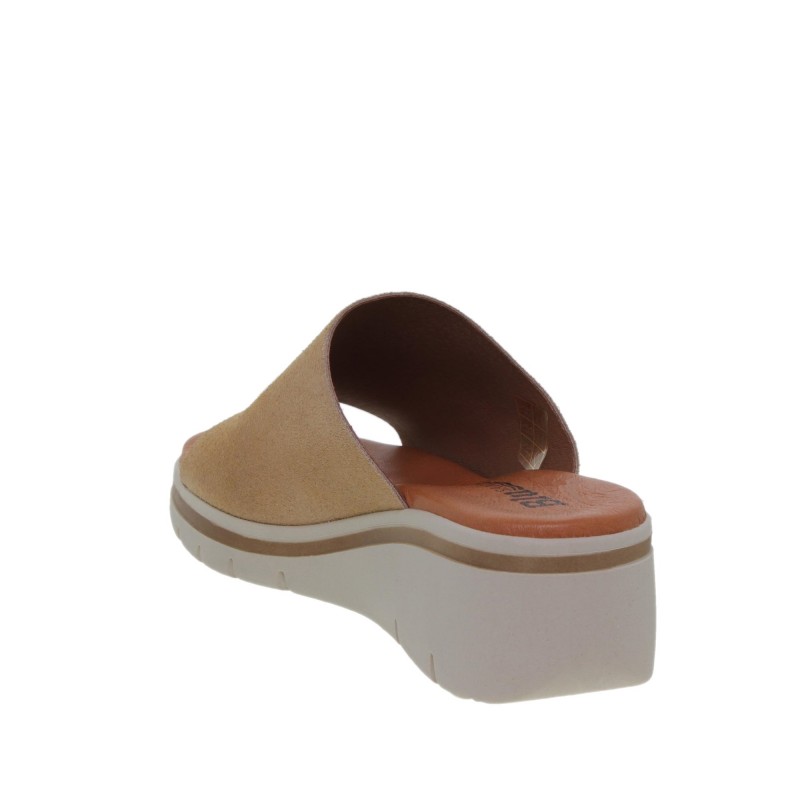 582026900BLU - Sandalia Cuña Mujer Beig