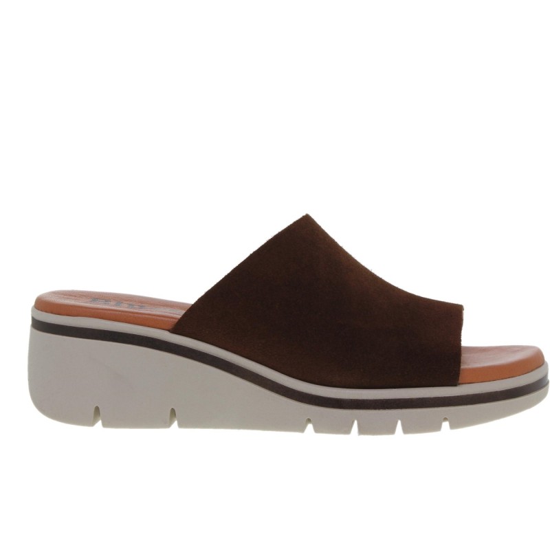 582026900BLU - Sandalia Cuña Mujer Marrón