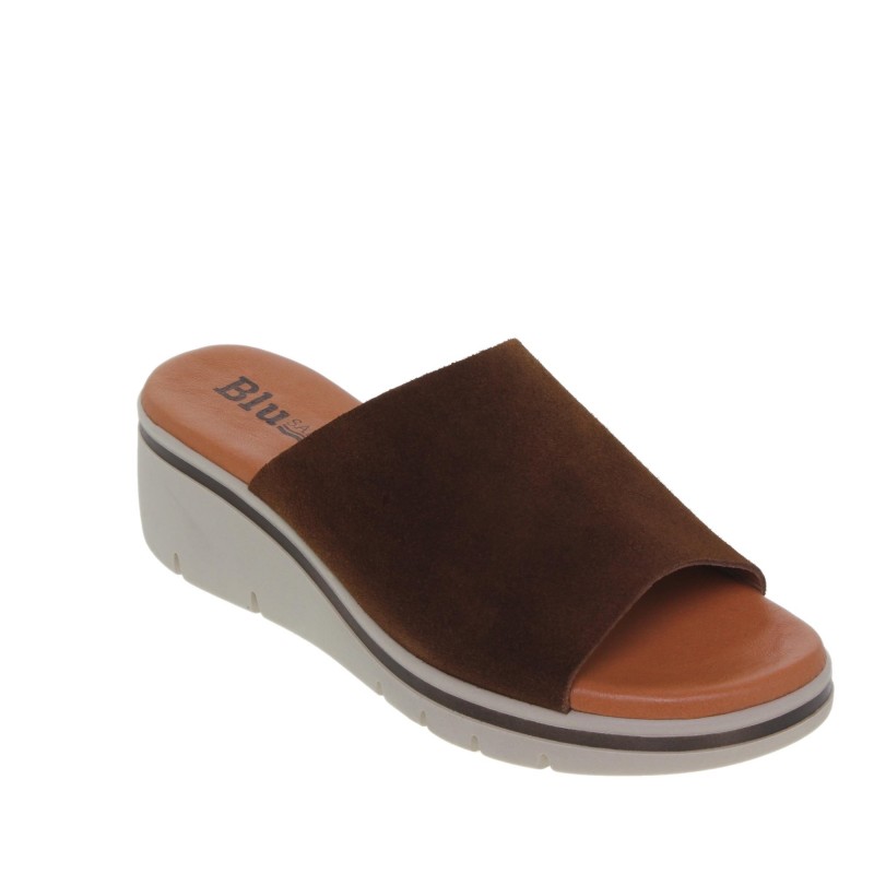 582026900BLU - Sandalia Cuña Mujer Marrón