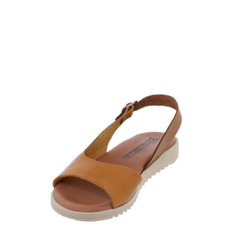 1115BLU - Sandalia Plana Mujer Amarillo