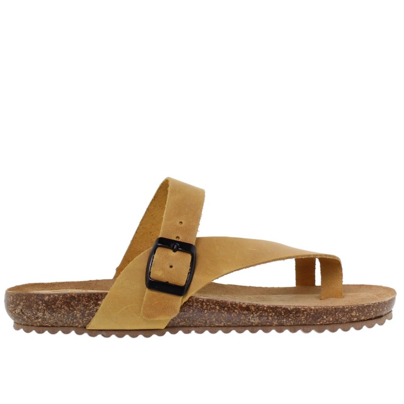 8540501BLU - Sandalia Plana Bio Mujer Amarillo