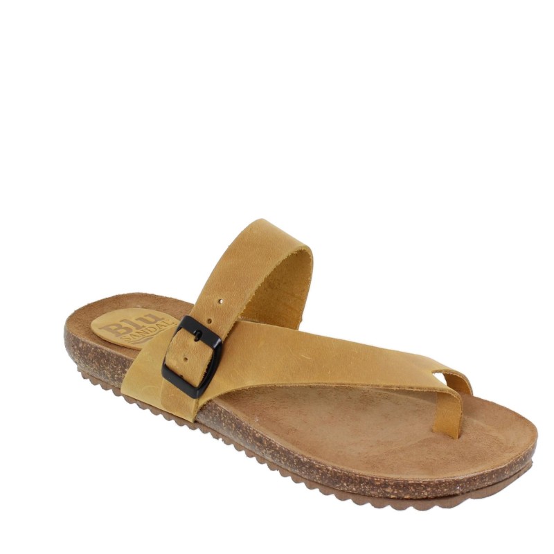 8540501BLU - Sandalia Plana Bio Mujer Amarillo