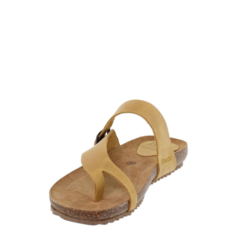 8540501BLU - Sandalia Plana Bio Mujer Amarillo
