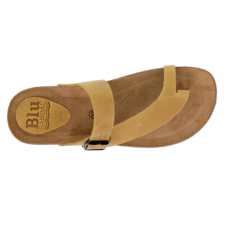 8540501BLU - Sandalia Plana Bio Mujer Amarillo