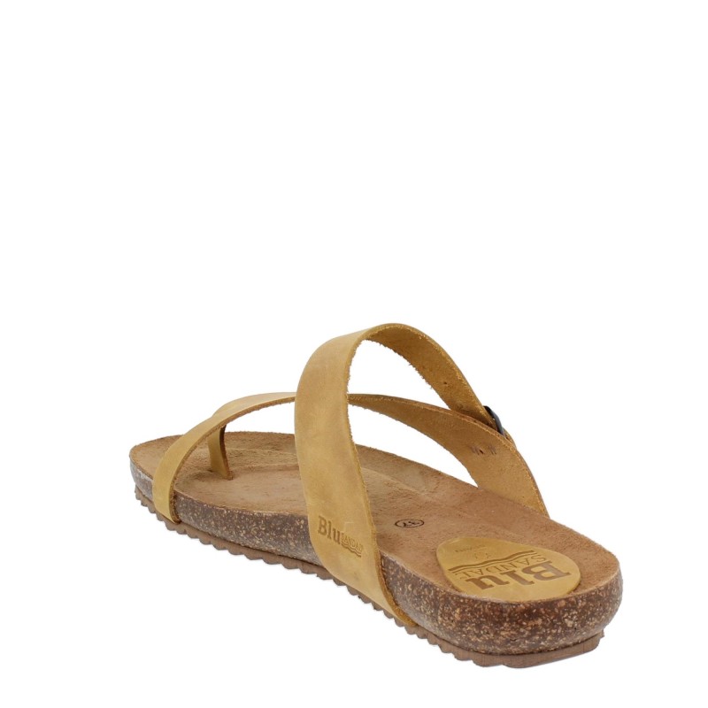 8540501BLU - Sandalia Plana Bio Mujer Amarillo