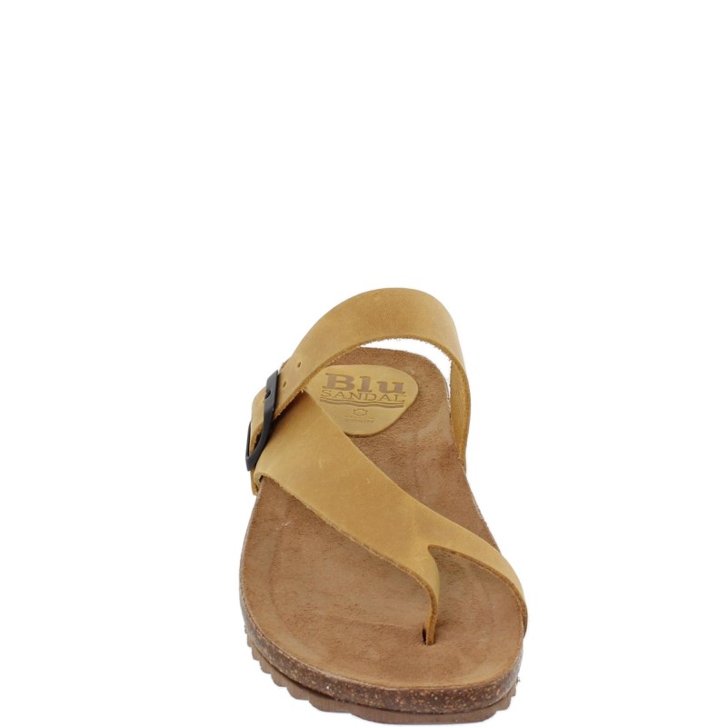 8540501BLU - Sandalia Plana Bio Mujer Amarillo