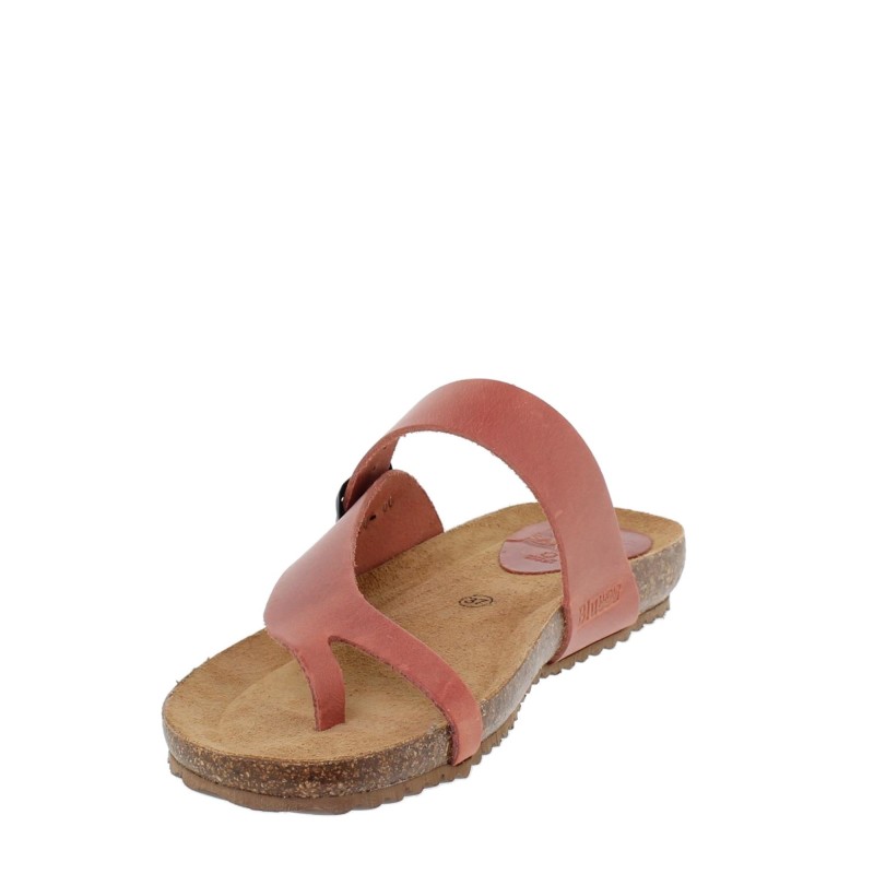 8540501BLU - Sandalia Plana Bio Mujer Rojo
