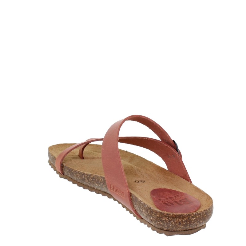 8540501BLU - Sandalia Plana Bio Mujer Rojo