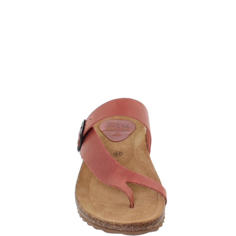 8540501BLU - Sandalia Plana Bio Mujer Rojo