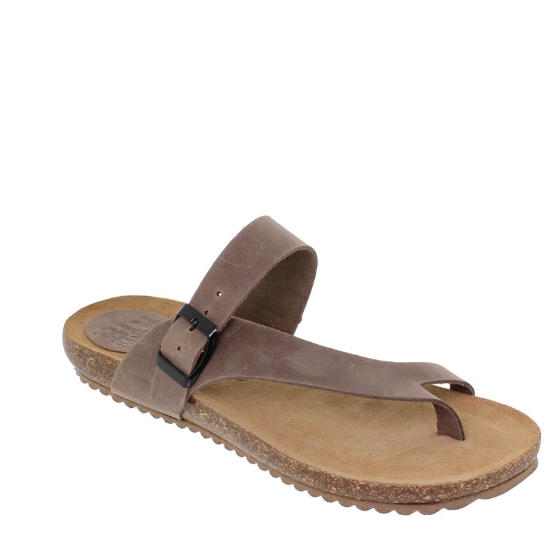 8540501BLU - Sandalia Plana Bio Mujer Taupe