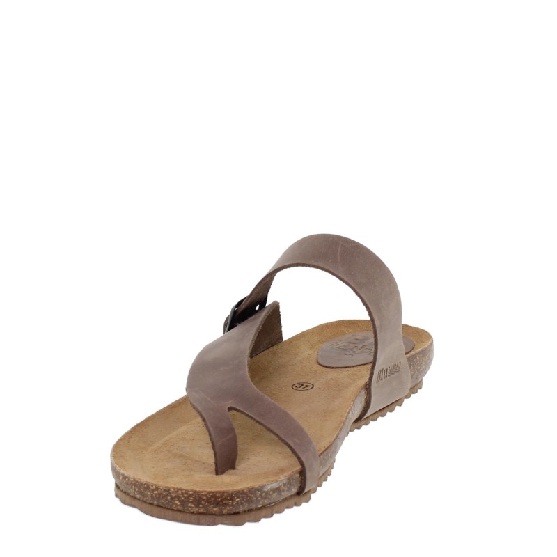 8540501BLU - Sandalia Plana Bio Mujer Taupe